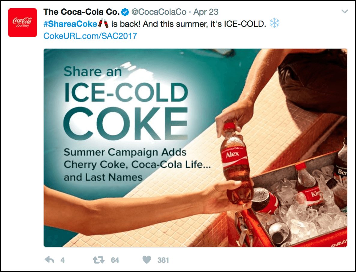 Coke Twitter Post