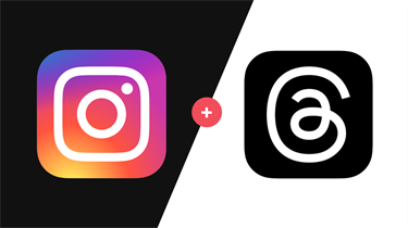 Threads logo next to Instagram logo