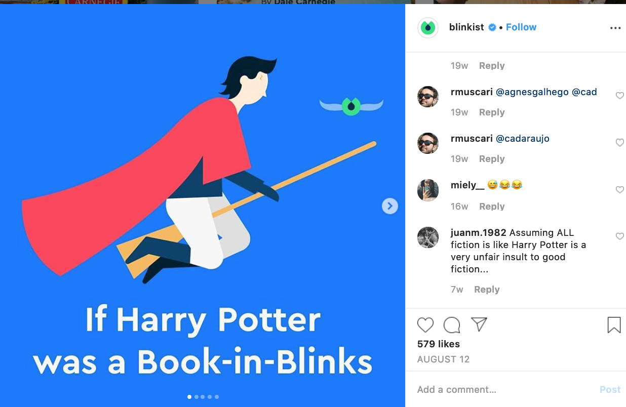 blinkist-instagram-scroll-harry-potter